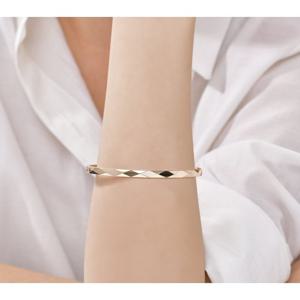 미니골드 14k 스퀘어 엣지 뱅글 팔찌 4mm BJUM4018