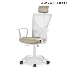 [에이플랜체어]M3 학생 사무용 화이트 메쉬의자(MW390)