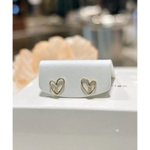 미니골드 14k 라인 하트귀걸이 ENOM4189