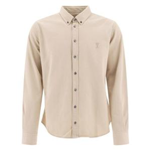 아미 ADC 톤온톤 하트 로고 셔츠 USH060CO0149150 ECRU DOM