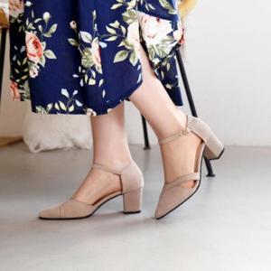 SJ-395 스트랩 디테일 스타일리쉬 펌프스힐