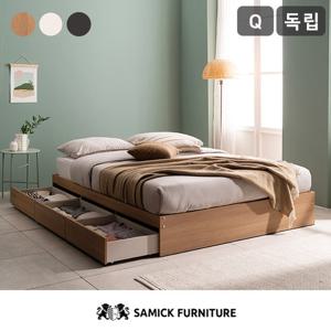 [삼익가구]조이 빅서랍 3단 수납 침대(독립 포켓스프링 매트리스-퀸)