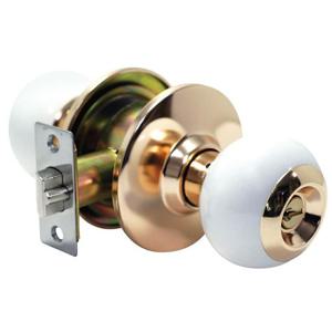 엔젤금속 현관정 원통형 문고리 도어락 6500화이트