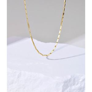 미니골드 14K 스퀘어 앵글 체인 목걸이 NRTM4005