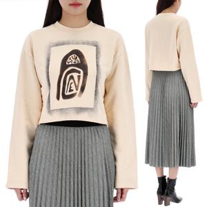 아크네 로고 프린트 크롭 오버핏 맨투맨 AI0118 AE6