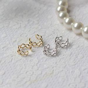 GGD (2ea) 심플 물결 이어커프 귀찌 귀걸이