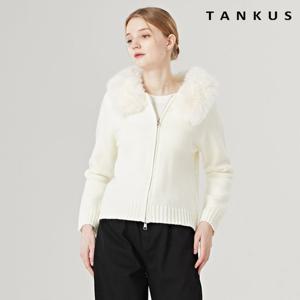 [탱커스]페이크 퍼 배색 집업 가디건 (TW4CD025L0)