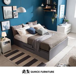 [삼익가구]NEW데이즈 4단서랍 수납 침대(매트제외-퀸)