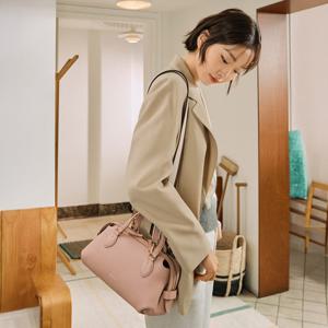 [빈폴ACC] (BE51D3M06Y) 라비아 탑지퍼 스몰 토트백 - 라이트 핑크