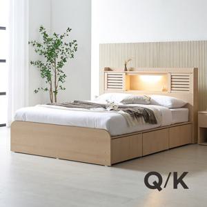 상일리베가구 팔레트 LED 수납침대 유로탑 본넬매트리스 Q