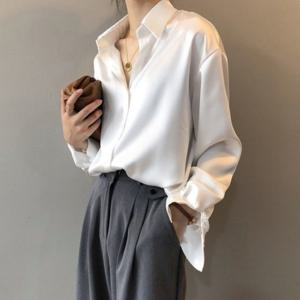 [리빌모아]여자 새틴 카라 샤이닝 셔츠 블라우스 DMESW-BLA-STS1