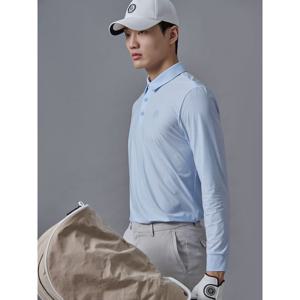 빈폴골프 [Essential] 남성 멜란지 긴팔 티셔츠 - 스카이 블루 (BJ5141B70Q)