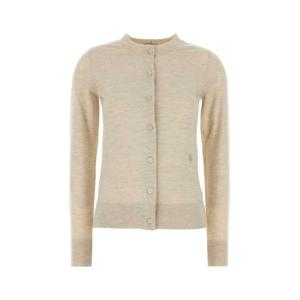 버버리 쉴드 로고 자수 울 가디건 8103104 A4186 BEIGE O TAN