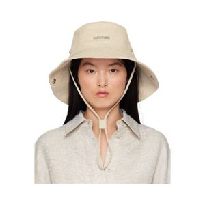 25 FW 쟈크뮈스 여성 오프 화이트 라 크루아제르 더 드 님 데님 버킷햇 251553F015022