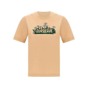 버버리 로고 프린팅 코튼 반팔 티셔츠 8102402TEACUP Pink