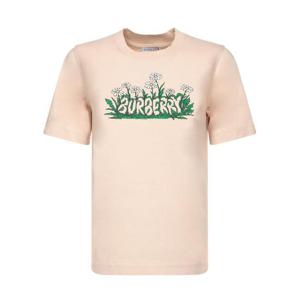 버버리 로고 프린팅 코튼 반팔 티셔츠 8102402 C1789 Beige