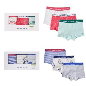 [블루독8-키즈] 택1 레드 넘버링3종사각팬티세트 드로즈 언더웨어 내의속옷 두돌선물 초등학생 2591051004