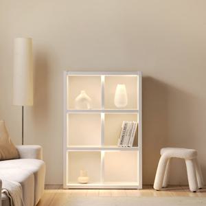 아씨방가구 제이슨 LED 조명 수납 36T 3단 책장 800