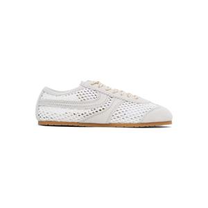 25 FW 드리스반노튼 여성 화이트   토프 스웨이드 스니커즈 251358F128002