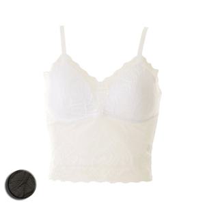 비너스 편안한 착용감 자카드 레이스 시스루 크롭탑 컵란쥬 VLGC817
