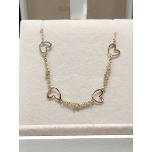 미니골드 14k 믹스하트라인 팔찌 BNKM4270