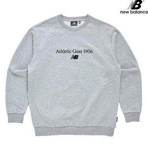 뉴발란스 NBNCC21023-GR 에센셜 레터로고 맨투맨 남녀공용 긴팔티