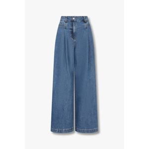 [보브]원 턱 플리츠 와이드 데님 팬츠(7155255008)