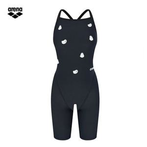 아레나 여성 플러피프렌즈2 A5SL1CE02 BLK (주머니백 증정)  선수 4부반신 싱글크로스 스트랩백 실내수영복