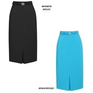 [미니멈]MD 벨티드 뒤트임 H라인 스커트 MD MMXBAWS3320 M_CJ