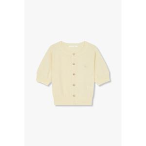 지컷 (7255250103) 자수 로고 하프 슬리브 가디건