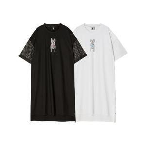 [라이프워크] 여성) 벤츄리 메쉬소매 반팔 원피스_LW232OP894