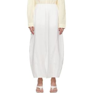 25 FW 토템 여성 화이트 패러슈트 맥시 스커트 251771F093004