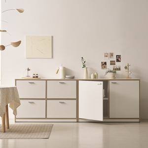 나무뜰 시크레 E0등급 폭깊은 주방 거실 수납장 서랍장 2400 세트 BCF018C (착불)