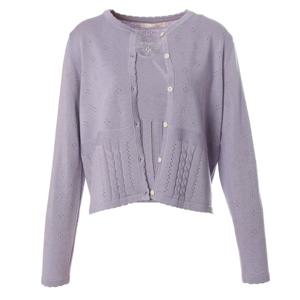 [페이지플린]니트탑 세트 펀칭 긴팔 가디건 (F5ASET503)