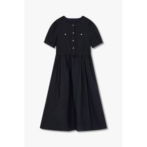 지컷 (7255237109) 퍼프 슬리브 패치 포켓 롱 원피스