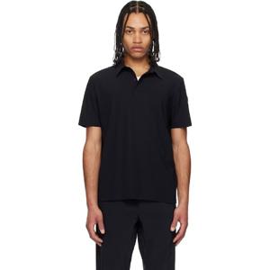25 FW 몽클레어 남성 블랙 로고 패치 폴로 셔츠 251111M212030