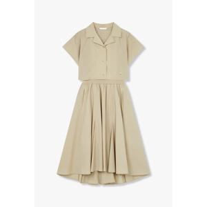 [지컷]오픈 카라 셔츠 레이어드 원피스 (7295237103)