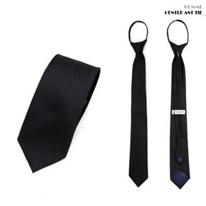 젠틀안트 자동넥타이 폭7cm 블랙 솔리드 AT-5601