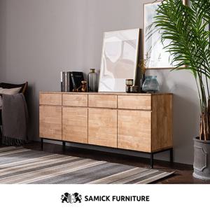 삼익가구 로하스 고무나무 원목 높은 거실장 1600