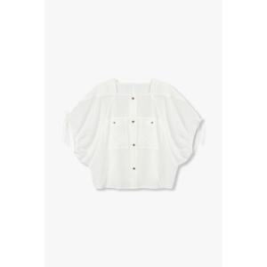 지컷 (7255260104) 스퀘어 넥 버튼 블라우스