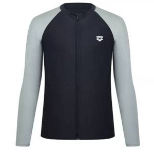 아레나  남성) 선셋 릴렉스핏 집업 래쉬가드(A4BM1RR48BLK)