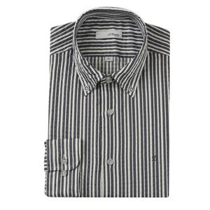 [에스티듀퐁(셔츠)]25SS그레이 써커 프린트 여름긴팔 캐쥬얼남방 SE5SM21LS324SDY