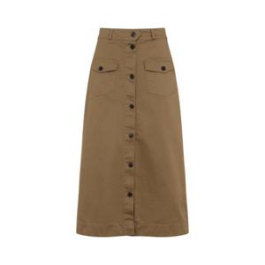 생로랑 미디 스커트 817344Y04VY2100 BEIGE FONCE DOM