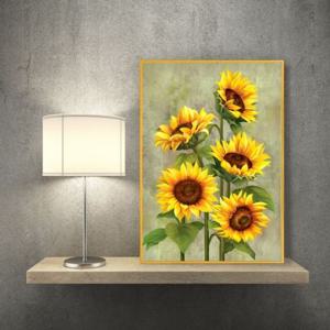 해바라기그림 해바라기그림액자 풍수그림 돈들어오는 A3goldAL8