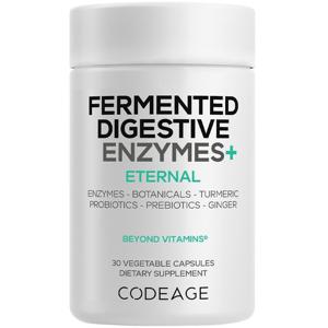 코드에이지 발효 소화 효소 프로바이오틱스 프리바이오틱스 발효 오가닉 식물 성분 -- 30 캡슐
