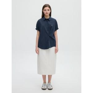 [올리브데올리브]뒷트임 데님 롱 스커트 (OJ5MS436)