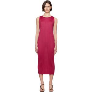 25 FW 이세이미야케 여성 핑크 준 뉴 컬러풀 베이직 4 맥시 드레스 252941F055013