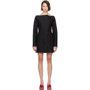 쟈크뮈스 원피스 블랙 라 카사 라 로브 스팔라 미니 드레스 242553F052030