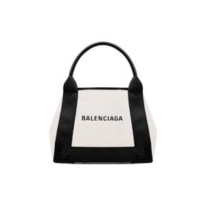 발렌시아가 네이비 XS 카바스 라이트 베이지 블랙 3903462HH3N9260