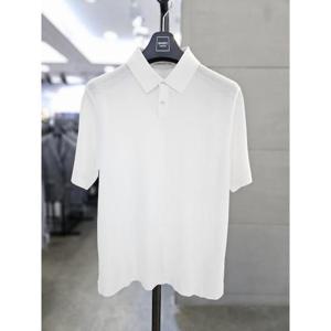 바쏘옴므 세이브존03 바쏘옴므 남자 봄 여름 티셔츠 화이트 PK 카라 반팔 니트 WSAGZ2GW05A